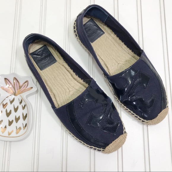 Tory Burch Shoes - Tory Burch Poppy Espadrilles Navy 7.5 EUC